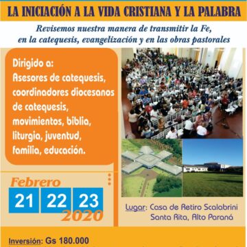 Mañana arranca la Primera Semana Nacional de Iniciación a la Vida Cristiana
