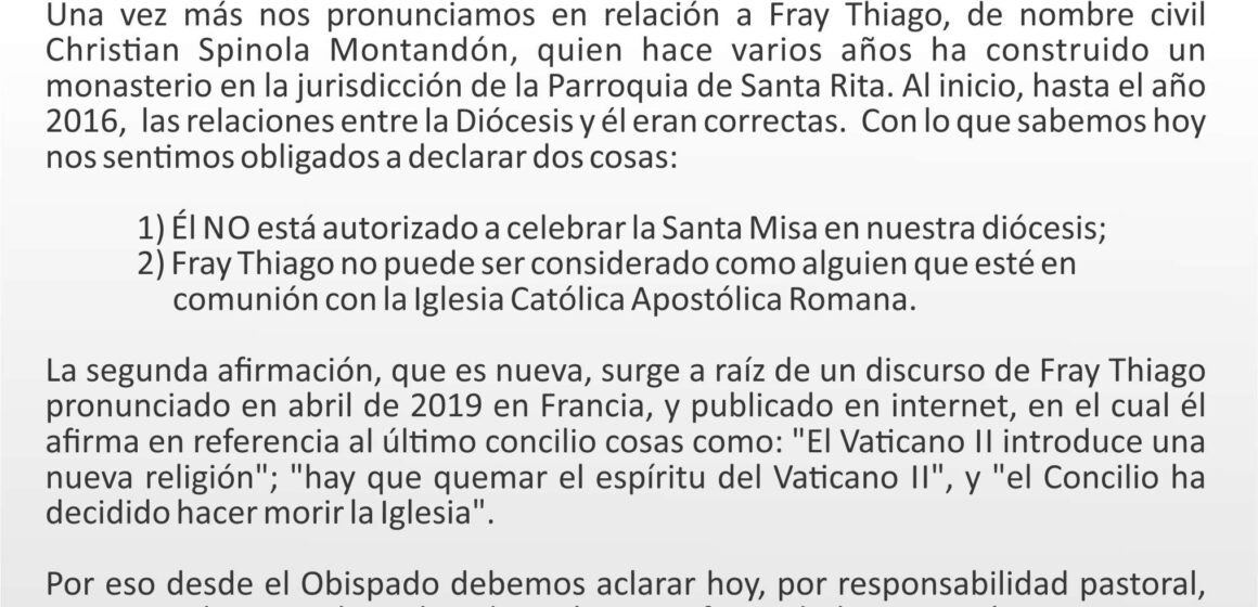 Comunicado en relación al Fray Thiago