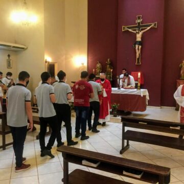 Seminaristas celebran la fiesta de San Andrés