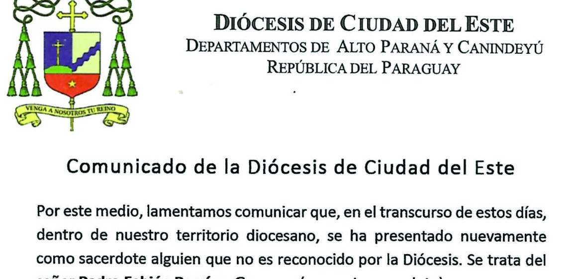 Diócesis advierte sobre supuesto “sacerdote” que no es católico