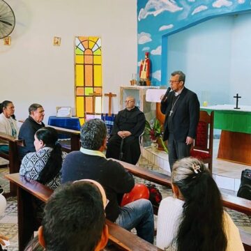 Obispo visitó la comunidad de Yguazú